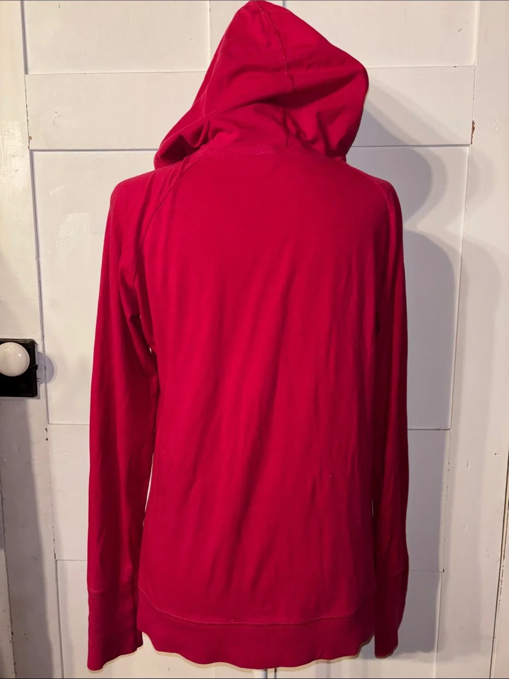 Nike Hooded Long Sleeve Pink T-shirt Swoosh Logo Tee Large L